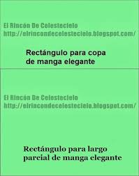 Rectangulo Para Copa De Manga Elegante Y El Largo Parcial Patron De Mangas Patrones De Costura Manga