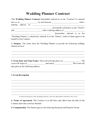 Cancelling wedding letter to vendor : Wedding Planner Contract Template Download Printable Pdf Templateroller
