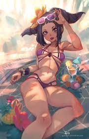 Juri Han in her sexy Swimsuit by Xa-xa-xa | Game-Art-HQ