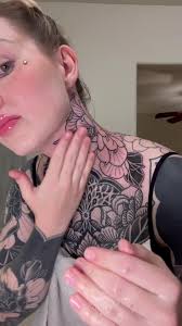 Pt. 1 Take care of my new neck tattoo with me 🫶🏻🖤 #tattootoktattootiktok  #tattootok #tattooing #tattoo #tfyp #fypシ #viral