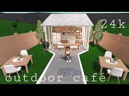 Use bloxburg cafe menu and thousands of other assets to build an immersive game or experience. Bloxburg Outdoor Cafe Speed Build 24k Youtube