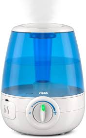 Amazon Com Vicks Filter Free Ultrasonic Visible Cool Mist Humidifier For Medium Rooms 1 2 Gallon With Auto Shut Off 30 Hours Of Moisturized Air Use With Menthol Scented Vicks Vapopads Health Personal Care