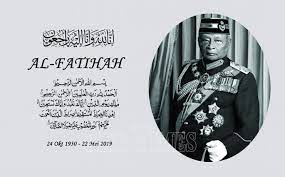 He is the head of islam in the state and the source of all titles, honours and dignities in the state. Paduka Ayahanda Sultan Ahmad Shah Mangkat Air Times News Network