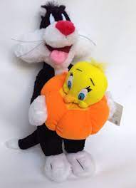 Sylvester Tweety Bird Halloween Pumpkin Stuffed Animal Plush Looney Tunes Looney Tunes Looney Tunes Tweety Pet Toys