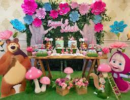 Masha And The Bear Birthday Masha And The Bear Catch My Party Bear Birthday Party Bear Birthday Masha And The Bear