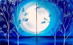 Bold Blue Moon-DATE NIGHT-Flos Belmont-Paint and Sip