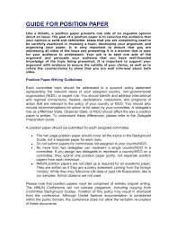Essentials of a position paper the papers must be typed and follow the format; Guide For Position Paper