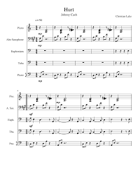 The real reason johnny cash covered hurt by nine inch nails. Hurt Johnny Cash Sheet Music For Piano Saxophone Alto Tuba Euphonium Mixed Quintet Musescore Com