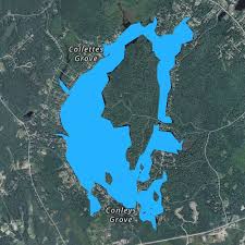 The lake is home to frye island; Big Island Pond New Hampshire Fishing Report