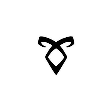 Symmetric, open shape, monochrome, contains curved lines, has crossing lines. Mortal Instruments Angelic Rune Tattoo Ideas Rune Tattoo The Mortal Instruments Runes