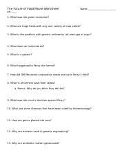 Slugs, rabbits 3 look at this food web. Future Of Food Worksheet Docx Hfa4 Student Name Aaminah Patel Marks Documentary 17 Future Of Food Note Write All Answers In Point Form And In Your Course Hero