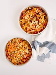 Roasted Spiralized Vegetable And Quinoa Bowl Inspiralized Healthy Veggie Forward Recipes With A Bit Of Motherhood Realness Recipe Spiralizer Recipes Sweet Potato Spiralizer Recipes Spiralizer