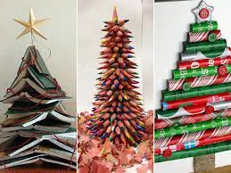 Arbol De Navidad Reciclado De 60 Ideas De Arboles De Navidad Con Materiales Reciclados Manualidades Es