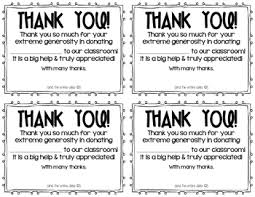 Once if we donate money or any kinds of resources such as clothes, books etc., to the organization. Classroom Donation Thank You Notes By Lauren Gregory Tpt