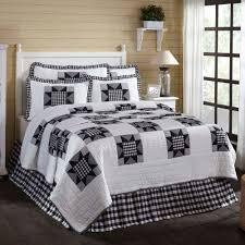 Black And White Buffalo Check Bedding Queen New Primitive Farmhouse Chic Black White Buffalo Check Star Quilt King 4 Pc Set Vhc Farmhouse Bedding Farmhouse Bedroom Furniture Farmhouse Bedroom Decor
