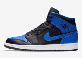 Jordan 1 Mid Se White Black Royal Gs Release Date Air Jordan 1 Mid Royal Paint Splatter 554724 048 Blue Basketball Shoes Air Jordans Royal Blue Shoes