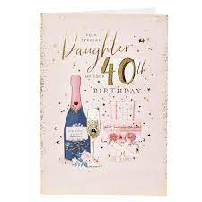 When it comes to giving a 40th birthday gift, the most important thing to consider is the individual's unique personality and sense of style. Buy 40th Birthday Card Special Daughter Bubbly Cake For Gbp 1 29 Card Factory Uk