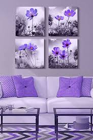 Winter Decorating Ideas Decorating With Winter Floral Wall Art Home Wall Art Decor Purple Wall Decor Canvas Wall Art Living Room Purple Home Decor