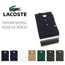 lacoste japan lacoste l1312a solid long sleeve polo longus reeve fawn polo shirt made in japan