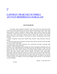 Laporan praktikum fisika bab erak !inamika sesuai yang di harapkan !alam proses pengerjaan tugas ini, kami melakukan berbagai <b>penelitian yang tak lupa. Doc Laporan Praktikum Fisika Ayunan Sederhana Makalah Dearanny Gita Putri Academia Edu