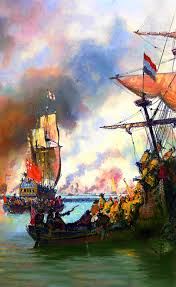 Duke Of York And Albany S Maritime Regiment Boarding A Dutch Warship From A Rowboat Anglo Dutch Wars War Art Warship
