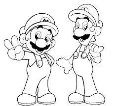 Print And Coloring Page Super Mario And Luigi For Kids Ausmalbilder Ausmalen Skizzen