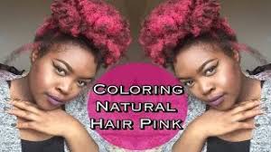 C o n n e c t. How To Color Natural Hair Pink No Dye Jerome Russel Coloring Spray Youtube
