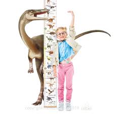 Personalised Growth Chart For Dinosaur Lovers White