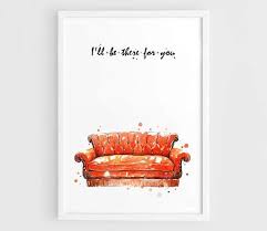 Friends Tv Show Art Vertical Friends Tv Series Central Perk Friends Tv Sofa Painting Wall Art Prin Friends Tv Friends Tv Series Friends Tv Show