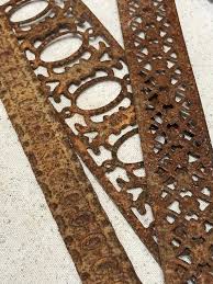 3 Rusty Metal Tin Edging Embellishment Decorative Metal Crafting Supplies Rusty Patina Set 12 Strips Each Design 1 Yard Total Wood Edging Rusty Metal Metal Tins