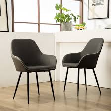 Noyes faux leather seat metal frame red dining chairs , set of 4. Roundhill Furniture C281gy Horgen Contemporary Faux Leather Dining Chairs Comfortable Living Room Chairs Comfy Living Room Furniture Faux Leather Dining Chairs