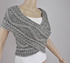 Typically, for right side rows, you will work the stitches one at a time from right to left. Hand Knit Woman Sweater Wool Vest Cross Sweater Capelet Neck Warmer Scarf Grey