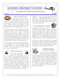 School District Flyer A Newsletter Of The Office Of The
