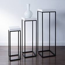 Robot Check Pedestal Table Furniture Pedestal Contemporary Decor