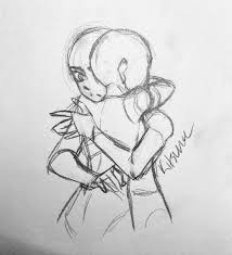 Kitsune On Instagram This Is Probably The Hardest Hug Pose The 3 4 View Of A Hug Anime Animeart M Hug Pose Anime Drawings Tutorials Drawing Base