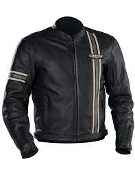Mens Vintage Leather Motorcycle Jacket Castle Streetwear