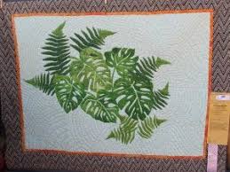 Monstera Fern Hawaiian Quilt Patterns Hawaiian Quilts Hawaiian Applique Quilt