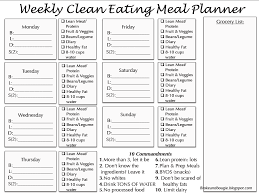 Clean Eating Meal Plan Printable Bonus Clean Eating