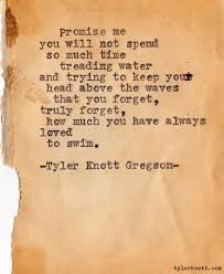 If they're willing to take short breaks while floating on their backs rather than actively treading water, they can tread water for over eight hours. Quotes About Treading Water 36 Quotes