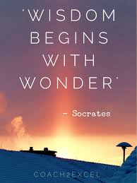 Wisdom Begins With Wonder Socrates Quote Wonder Socrates Wonder Wisdom Socrates