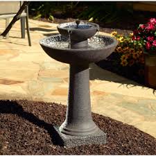 Bird Bath Fountain Home Depot Smart Solar River Stone Brown 2 Tier Solar On Demand Fountain 34208rm1 Bird Bath Fountain Solar Fountain Bird Bath