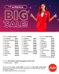 Airasia big sale 2019 promotional fares from rm12 airasia big sale is here a. Airasia Big Sale Free Seat 2019 Is Back 16 23 June 2019