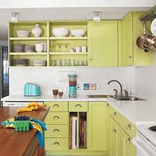 Make Only Some Cupboards Doorless To Show Off Our Cute Kitchen Items Then Hide The Cluttery Stuff Behind Doors S Kitchen Design Green Kitchen Kitchen Remodel