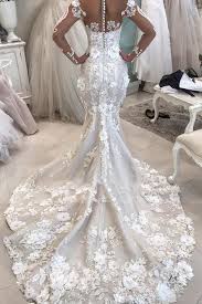 Luxury Mermaid Wedding Dress With 3d Nikebridalgown Long Sleeve Mermaid Wedding Dress Wedding Dress Long Sleeve Indian Wedding Dress