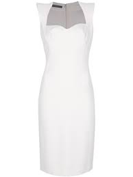 Alexander Mcqueen Crepe Pencil Dress Vestido Branco Curto