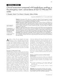 Pdf Clinical Assessment Compared To Breathalyzer Readings