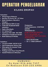 Contextual translation of operator pengeluaran into english. Jawatan Kosong Kilang Photos Facebook