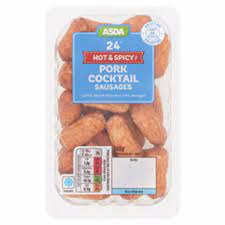 Asda 24 Hot Spicy Pork Cocktail Sausages Asda Groceries Online Food Shopping Online Food Spicy Pork