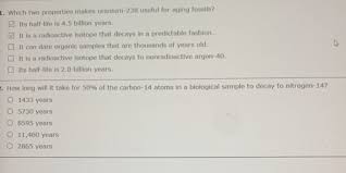 Uranium gives interesting yellow and green colours and fluorescence effects when included to glass in conjunction with other additives. Solved 1 Which Two Properties Makes Uranium 238 Useful F Chegg Com
