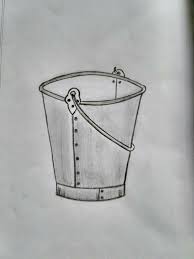 How to draw a bucket | easy drawing ideas Bucket Sketch Water Painting Silver Bracelet Silver